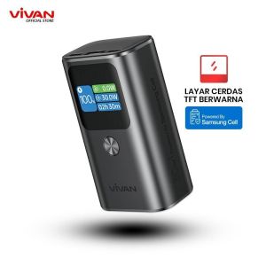 VIVAN Smart PowerBank VPB-T10 10.000mAh PD QC 3.0 30W TFT Smart Screen | Power Bank Pintar Mini & ringan