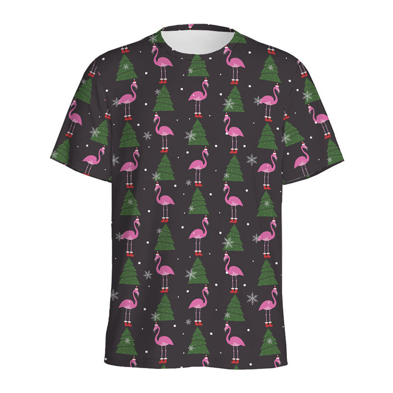 [Local Stock] HBESTY Tropical Flamingo 3D Printed T Shirt For Men ...