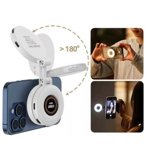 MagSafe Light For Vlog Livestream Photograph Bi-Color Flip Fill Light Suitable for Magnetic Mobile Phones