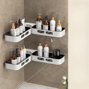 Gray Corner Wall Mounted Multifunctional Shelf
