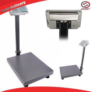 Foldable Floor Scale with LCD Display Industrial Platform for Warehouse Pricing and Heavy Duty Measurement