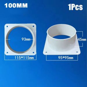 COMPASSION DIOXIDE78CO8 1Pcs Straight Air Vent Duct Connector Ducting Tools Flange Air Outlet Adapter Plastic Ventilation Pipe