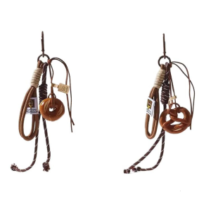 Unique Alkali Water Bread Keychain Handmade Gift Bag Charm Purse Pendant Keyring Ornament for Baking Culture Enthusiasts