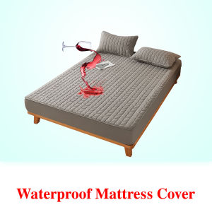 100% Waterproof Quilted Mattress Protector Cotton Foam Cover Waterproof Bed Sheet Protector Single Double Full Queen King Size