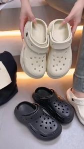 [Free Shipping] Shell-Patterned Clogs For Women With A 5Cm Thick Sole For Added Height Lightweight And Featuring A Closed-Toe Design Suitable For Both Indoor And Outdoor Wear And A Fashionable Style For Commuting