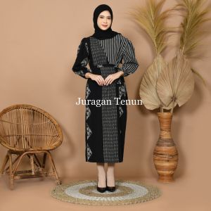 SET COUPLE RALINE SIRIUS BLACK - BAJU TENUN COUPLE PASANGAN