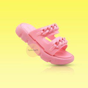 Sandal Selop Anak Perempuan Motif Rantai Kekinian Bahan Karet