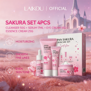 LAIKOU Sakura 4pcs/Set Skin Lighten Blemishes Moisturizer Fade Dark Circle Eye Cream