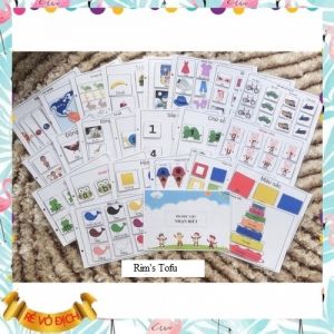 SALE! [HỌC LIỆU cho bé] NHẬN BIẾT - học liệu bóc bán - Đồ chơi giáo dục sớm Montessori cho bé