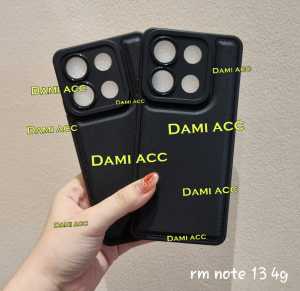 Case redmi 13c poco c65 redmi note 13 4g leather case pro black case liquid silicone softcase