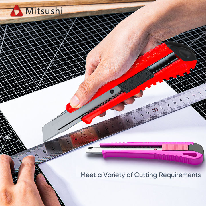 Mitsushi Utility Cutter Knives 16cm Blade Retractable Utility Knife