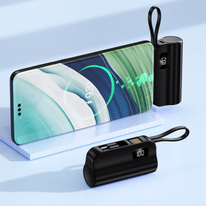 【1 Day Ship】 Power Bank 5000mAh Fast Charging Mini Powerbank Capsule Portable Charger for IP/Android
