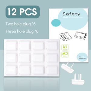 Hamshmoc 12 Pieces Baby Socket Plug Cover Retardant Material Children Socket Protection Cover Anti-Electric Childproof Safety Protector Guard Home Essentials