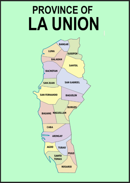 La Union Province Map A4 Laminated Chart | Lazada PH