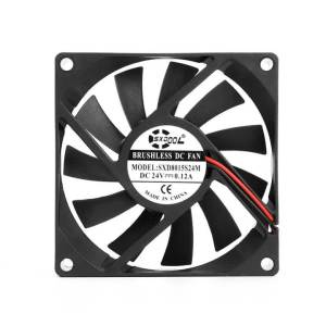 2pcs SXDOOL 8015 24v fan Sleeve Silent quiet PC Computer Fan 80mm 8cm fan 24V 0.12A Chassis Power case axial Cooling Fans