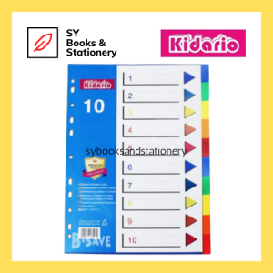 KIDARIO A4 11 Holes PP Plastic Index Divider Suitable for Ring File/Colours/Months/Alphabet/Numbering