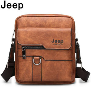 JEEP Mens Leather Bag Shoulder Messenger Bag Men Waterproof Business Consignment
