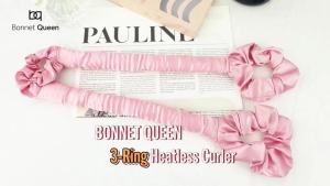 BONNET QUEEN Heatless Hair Curler for Heatless Curls Overnight All-in-One Sleepy Tie Satin Curling Rod Hair Curlers to Sleep In Overnight Blowout Rods Hair Rollers for Women Long Hair Black