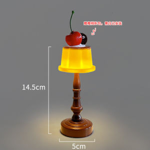 Pudding Night Light LED Desk Lamp Battery Powered Desk Bedside Bedroom Bar Room Decor Atmosphere Sleeping Light Kid Gifts Table Lamp