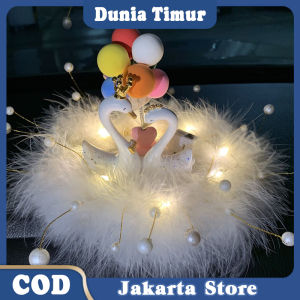 Hiasan Dashboard Mobil - Pajangan Angsa Couple Love