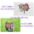 Khung inox rulo cuốn dây ống nước tưới cây, rửa xe, treo tường để sàn thuận tiện, chất liệu khung inox, cút nối đồng thau, cuộn được 50m dây phi 16, tặng kèm combo bộ 4 khớp nối. 