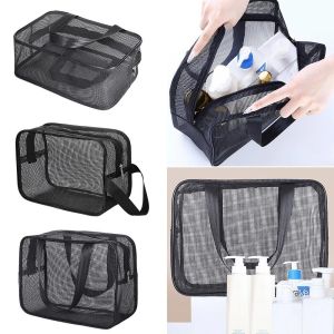 NAMSHEVA Bathroom Shower Organizer Beach Easily Carry Bathroom Carry Tote Mesh Shower Bag Quick Dry Shower Mesh Shower Storage Bag