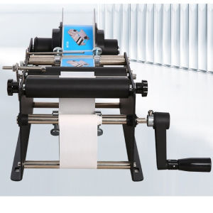 Máy dán nhãn thủ công máy dán nhãn quay tay máy dán nhãn decal cho chai tròn thủ công máy dán nhãn chai lọ tròn