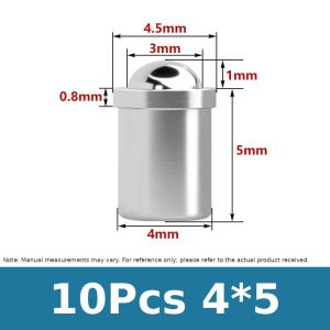 NOBLELYN 10Pcs 304 Stainless Steel Ball Spring Plunger 2-12mm Smooth Body Spring Ball Locating Pin Durable Anti Rust Push Fit Spring Plunger for Mold Tooling Jig