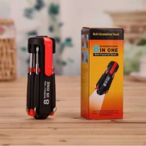 SKY E-COMMERCE CO.Ltd 8 in 1 Multi-Function Screwdriver With LED Light Universal Screwdriver Multi-Function Outdoor Tool
