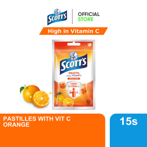 Scotts Vitamin C Pastilles Children Supplement Zipper Pack - Orange (15’s)