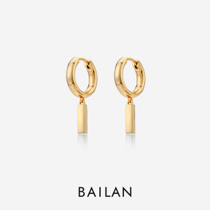 Bailan Stud Earrings for Women Minimalist Elegant Premium Chic Trendy Fashion Jewelry Anti Allergy ED2912-T