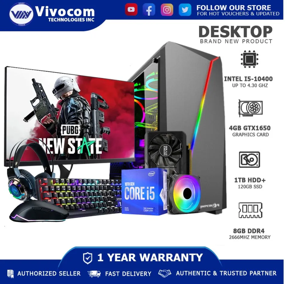 Intel Core i5-10400 Computer Desktop w/ (8gb ddr4 / 1tb hdd +