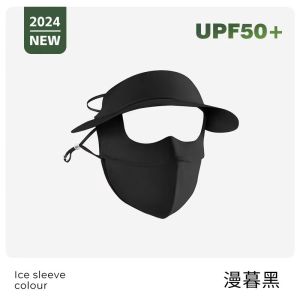 (SG Seller) Quick Drying Women Sun Protection Ice Silk Full Face Mask Hat Outdoor Cycling Breathable UV Proof 3D Face Cover Visor Masks One Pcs-MZ18