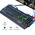 YINDIAO K100 Mechanical Keyboard Rainbow Backlit Full 104-Key with LANGTU MX Switch. 