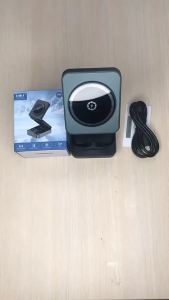 3 in 1 Cooling Magnetic Wireless Charger Rear Cooling Fan for iPhone 16 15 14 13 12 iWatch 10/9/8 Airpods Fast Charging