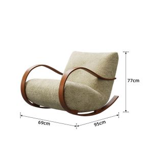 Middle ancient style single sofa chair bedroom living room household single chair casual sofa designers creative rocking chair