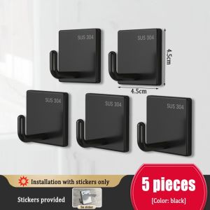 304 Stainless Steel Hook Waterproof Rust‑Proof Wall Mount Hook for Bathroom Kitchen Storage