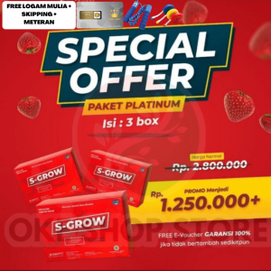 Peninggi Badan S GROW Susu Suplemen Herbal Vitamin Penambah Tinggi Badan untuk Remaja Dewasa Paket A