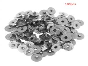 WH Picbliss Set of 100  Wicks Metal Sustainer Wicks Rack Carry Holders Silver  Wicks Base Suitable for  Making