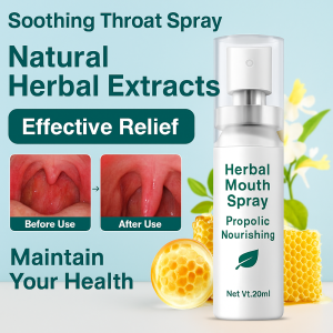 Herbal Soothing Throat Spray Plant Extract Relief Spray Mouth Ulcer Treatment Spray Instant Soothing Relief for Dry Sore Itchy Throat