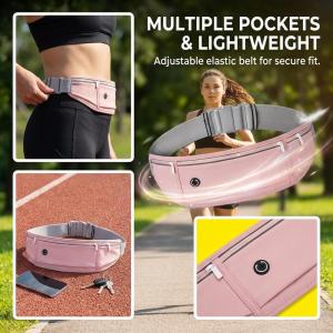 Women Sports Waist Bag Running Phone Bag Mens and Womens Outdoor Waterproof Mini Belt Bag With Reflective Strip