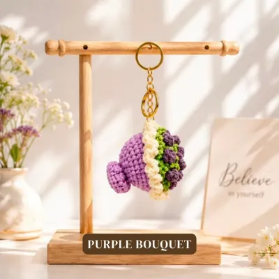 Cute Graduation Bouquet Charm Crochet Doll Keychain For Convocation Graduation(Graduasi Konvokesyen)