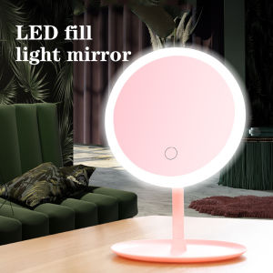 Vanity Led Makeup Mirror Smart Touch Control Lighted Makeup Vanity Stand Up Desk Ring Light