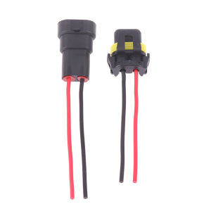 438178 ZXC 1 2PCS 9005 Single Slot With Wire 10CM Bulb Socket Headlight Fog Lamp Male Plug Adapter Waterproof Automotive Connector