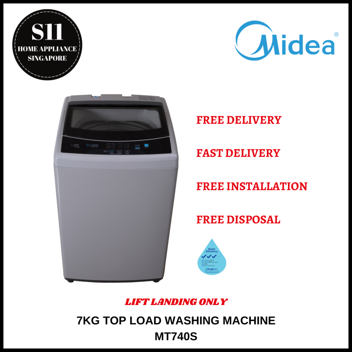 MIDEA MT740S 7KG TOP LOAD WASHING MACHINE MT740S 2 YEARS WARRANTY