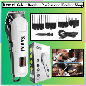 FAST DELIVERY Kemei Mesin Cukur Rambut Professional Barber Shop dan Salon Tanpa Kabel Hair Clipper