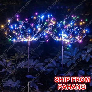 Lampu Raya Firework Solar Copper Fairy Light Lamp Outdoor Waterproof Solar Fairy Lights 90 150 LED Lampu Pelita Liplap Kelip-kelip