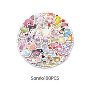 DreamBaby 100PCS Stiker Sanrio 3D Sticker Laptop Buku Journal Koper Waterproof Dekorasi Kartun Lucu
