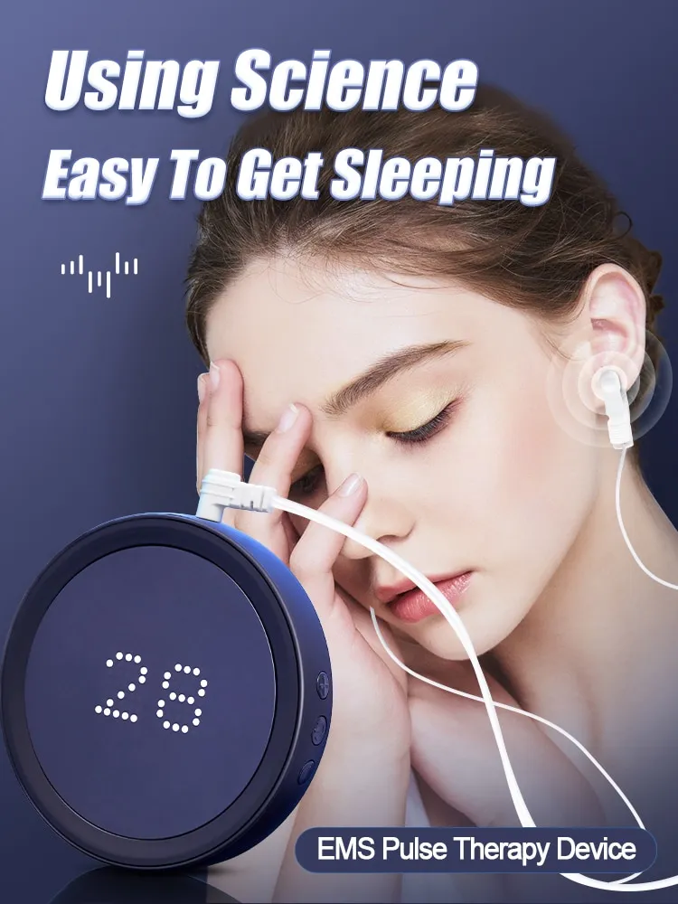 CES Insomnia Electrotherapy Device Fast Sleep Aid Ear Clip Type  Relieve Anxiety Depression Migraine Head Pain Improve Sleeping