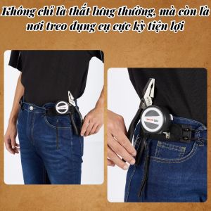 Đai Lưng Không Khóa Co Giãn Đa Năng – Dây Nịt Gọn Nhẹ Không Cấn Bụng Có Móc Treo Đồ Tiện Dụng